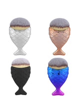 Juego de brochas de maquillaje con diseño de escamas de pescado